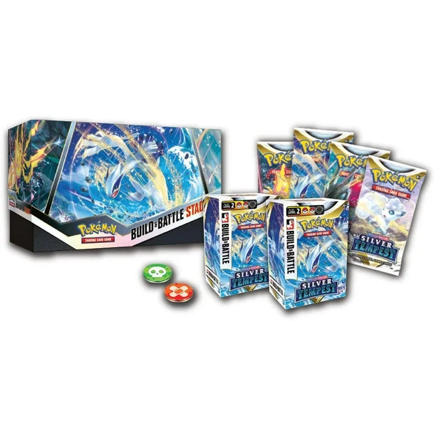 Pokemon TCG: Sword & Shield - Silver Tempest Build & Battle Stadium (12 Packs)