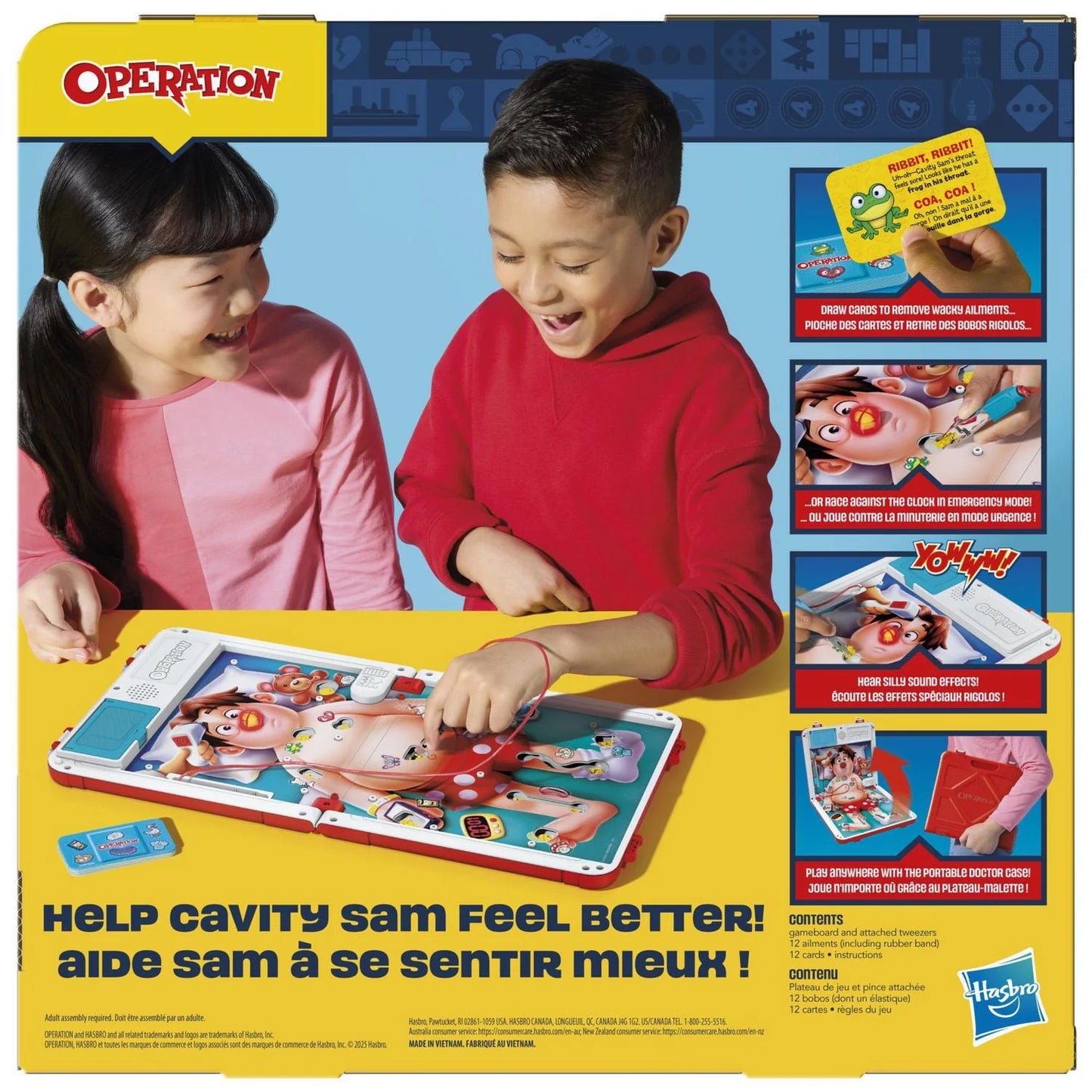 OPERATION BOARD GAME - with All-in-One Carrying Case