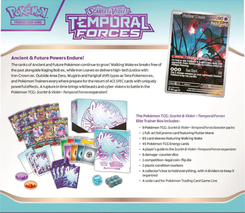 Pokemon: Scarlet & Violet - Temporal Forces Elite Trainer Box (Walking Wake)