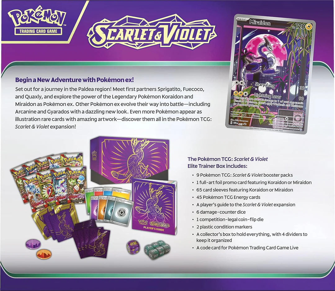 Pokemon: Scarlet & Violet Elite Trainer Box (Miraidon)