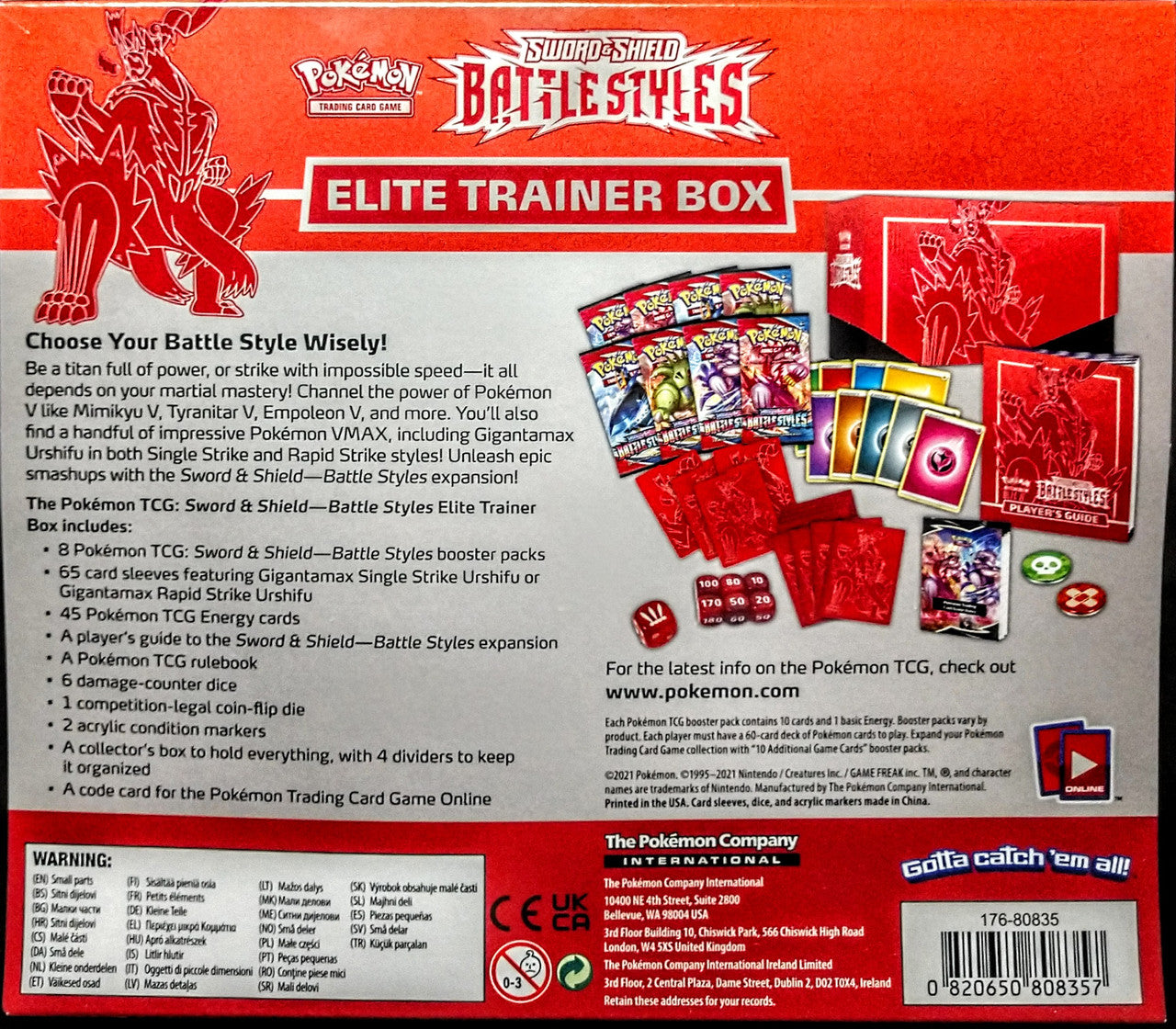 Pokemon: Sword & Shield - Battle Styles Elite Trainer Box (Single Strike Urshifu)