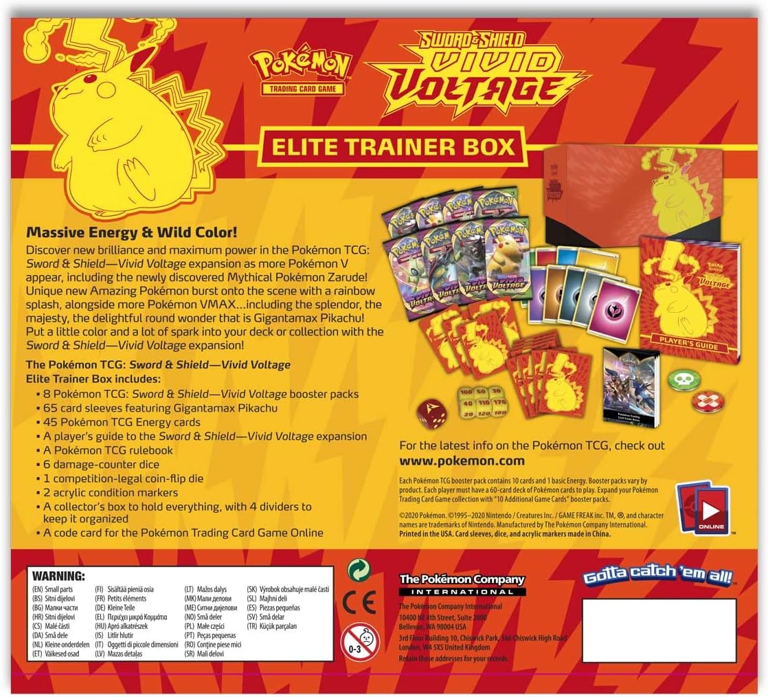 Pokemon: Sword & Shield - Vivid Voltage Elite Trainer Box