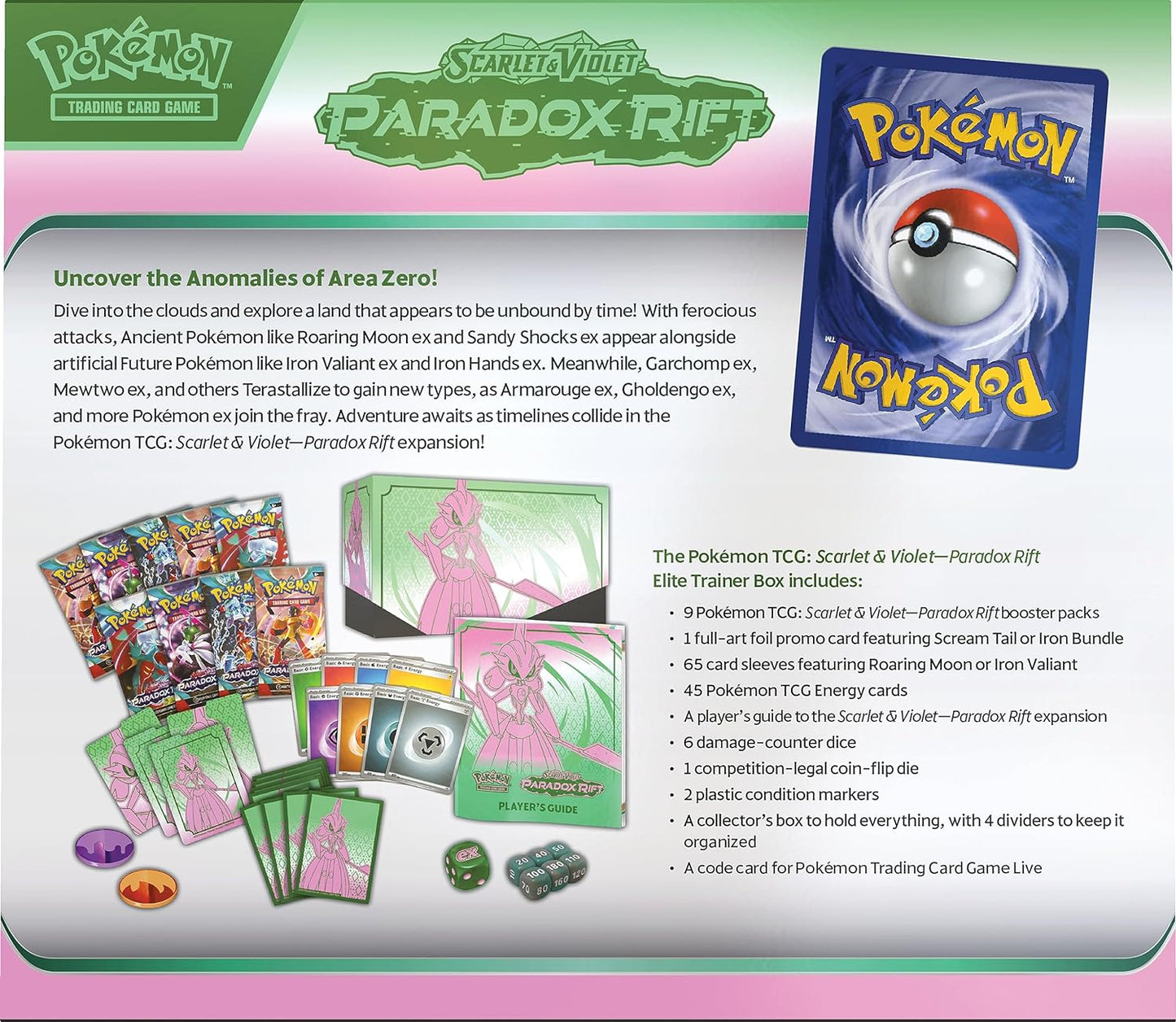 Pokemon: Scarlet and Violet - Paradox Rift Elite Trainer Box (Iron Valiant)