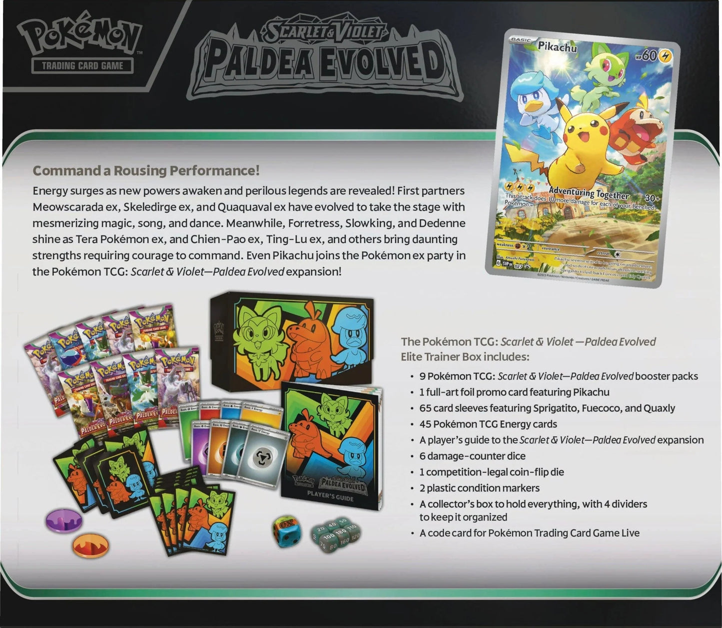 Pokemon: Scarlet & Violet - Paldea Evolved Elite Trainer Box