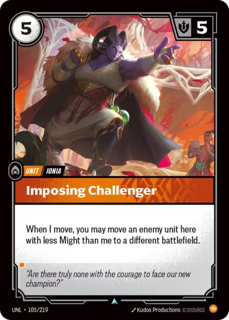 Imposing Challenger [Uncommon] UNL 105/219 - Riftbound Unleashed