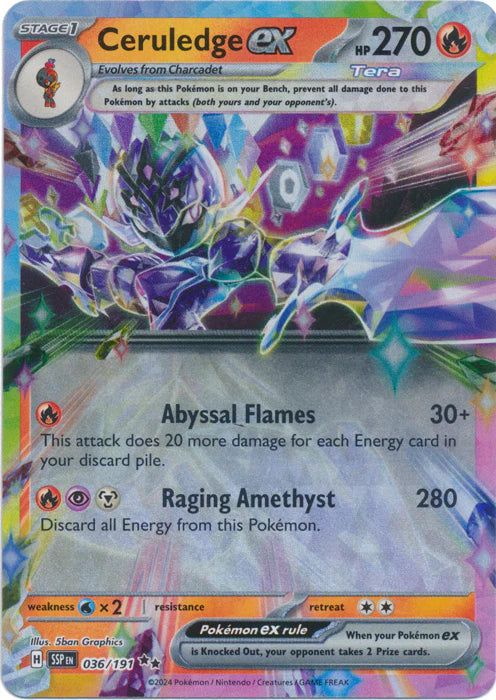 Ceruledge Ex [Double Rare] #036/191 - Surging Sparks