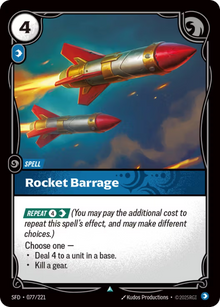 Rocket Barrage [Uncommon] SFD 077/221 - Riftbound Spiritforged