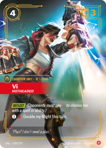 Vi, Hotheaded [Epic] UNL 030/219 - Riftbound Unleashed
