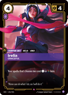 Irelia - Graceful [Rare] [Rare] SFD 141/221 -  Riftbound Spiritforged