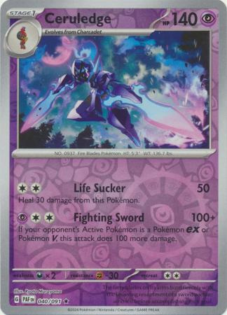 Ceruledge [Reverse Holo] #040/091 - Paldean Fates