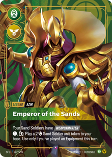 Azir - Emperor of the Sands [Rare] SFD 197/221 -  Riftbound Spiritforged