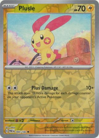 Plusle [Reverse Holo] #060/182 - Paradox Rift