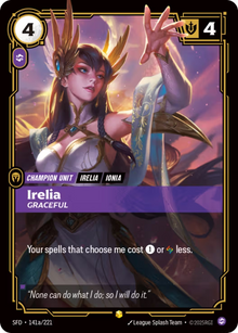 Irelia - Graceful [Alternate Art] SFD 141a/221 -  Riftbound Spiritforged