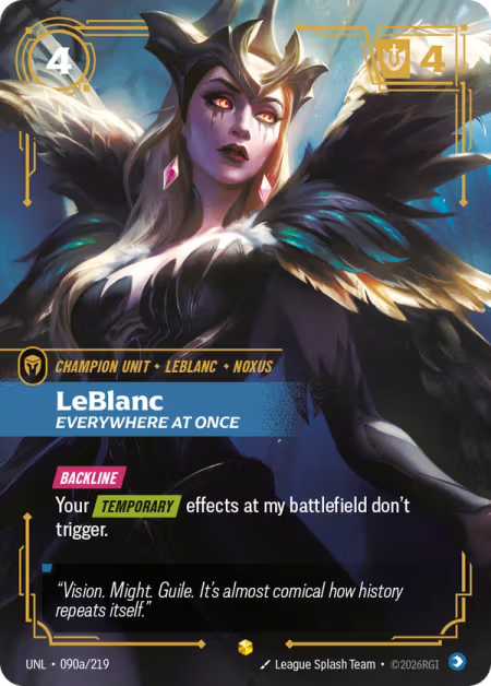 LeBlanc, Everywhere at Once [Alternate Art] UNL 090a/219 - Riftbound Unleashed