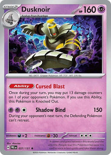 Dusknoir [Holo Rare] #037/131 - Pokemon Prismatic Evolutions