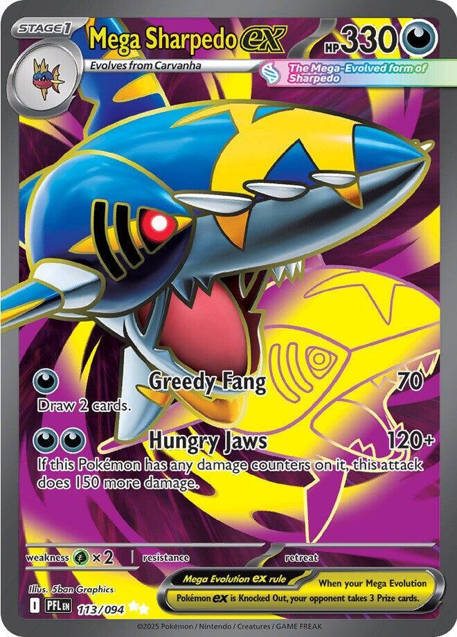 Mega Sharpedo ex [Ultra Rare] 113/094 - Pokemon Phantasmal Flames