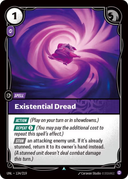 Existential Dread [Uncommon] UNL 134/219 - Riftbound Unleashed