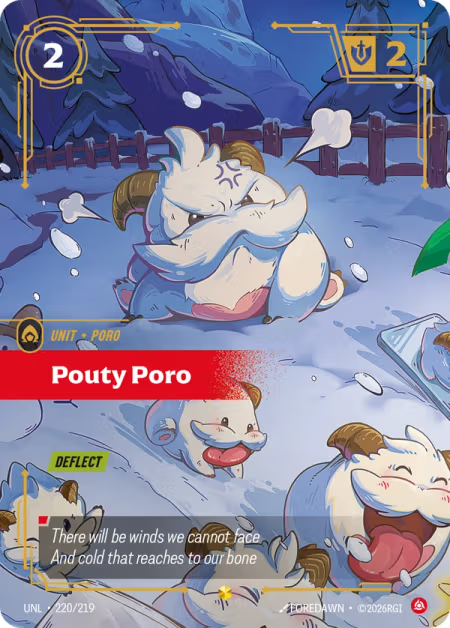 Pouty Poro [Overnumbered] UNL 220/219 - Riftbound Unleashed