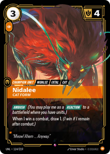 Nidalee, Cat Form [Rare] UNL 114/219 - Riftbound Unleashed