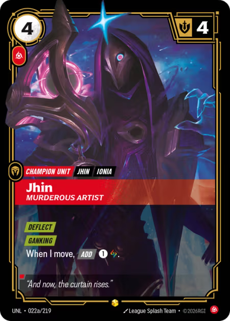 Jhin, Murderous Artist [Alternate Art] UNL 022a/219 - Riftbound Unleashed