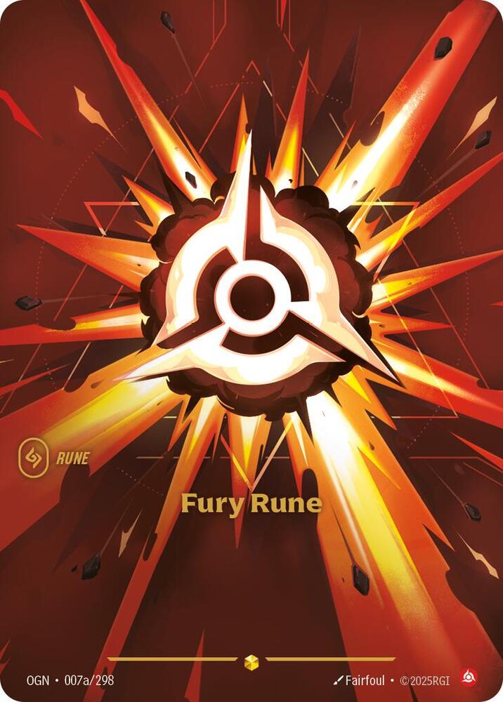 Fury Rune [Alternate Art] 007a/298 - Riftbound Origins