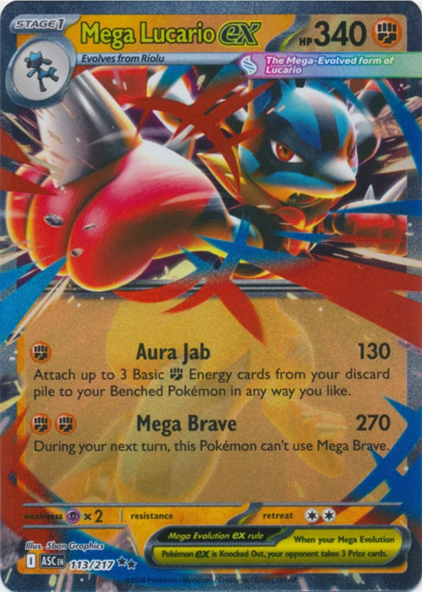 Mega Lucario ex [Double Rare] #113/217 - Ascended Heroes