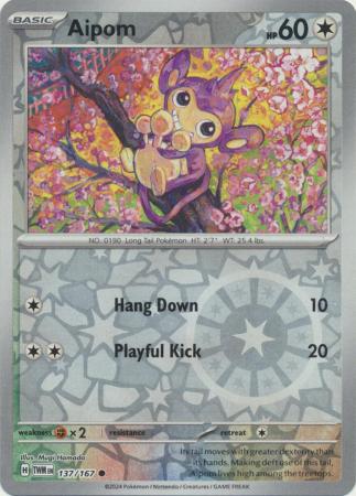 Aipom [Reverse Holo] #137/167 - Twilight Masquerade