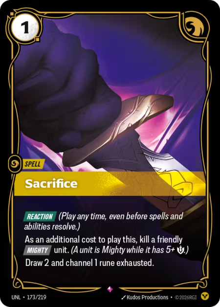 Sacrifice [Rare] UNL 173/219 - Riftbound Unleashed