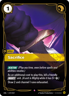 Sacrifice [Rare] UNL 173/219 - Riftbound Unleashed