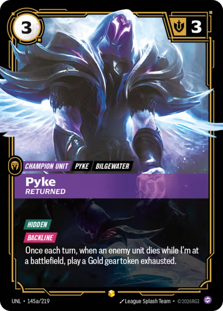 Pyke, Returned [Alternate Art] UNL 145a/219 - Riftbound Unleashed