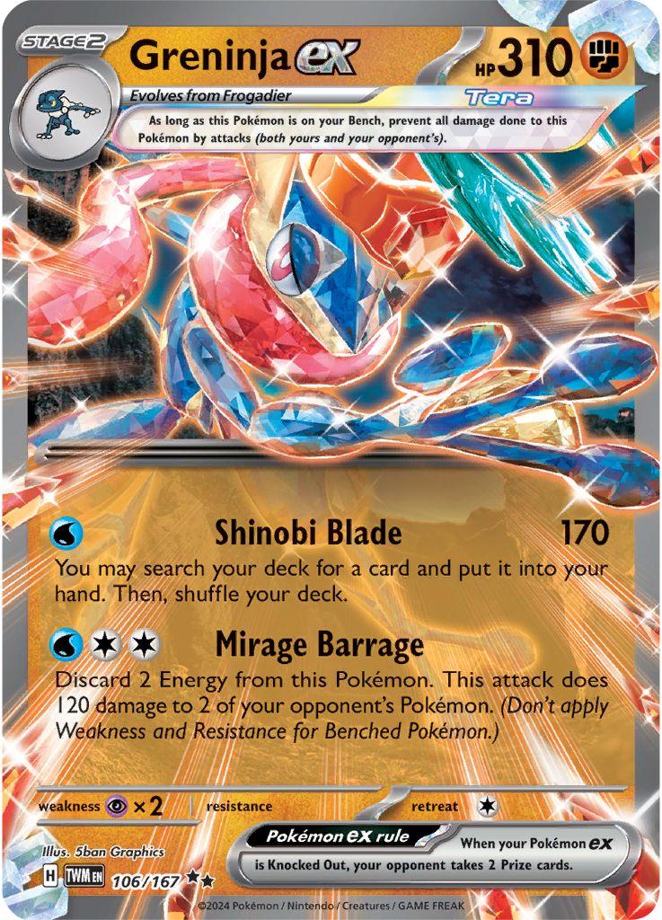 Greninja ex [Double Rare] #106/167 - Twilight Masquerade