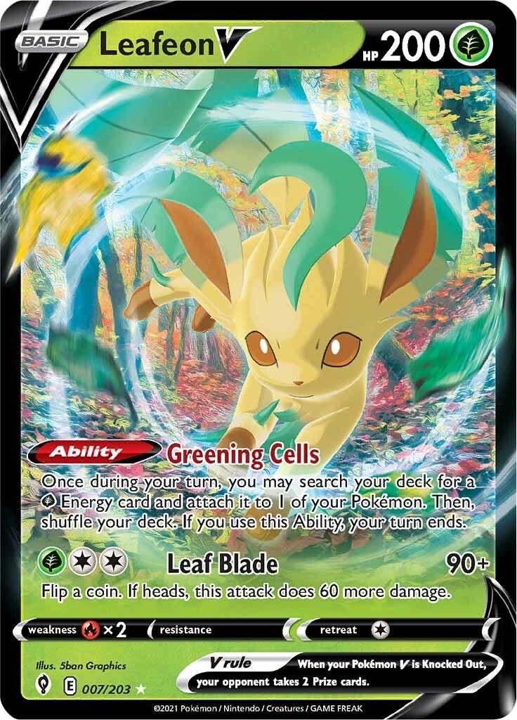 Leafeon V [Ultra Rare] #007/203 - Evolving Skies