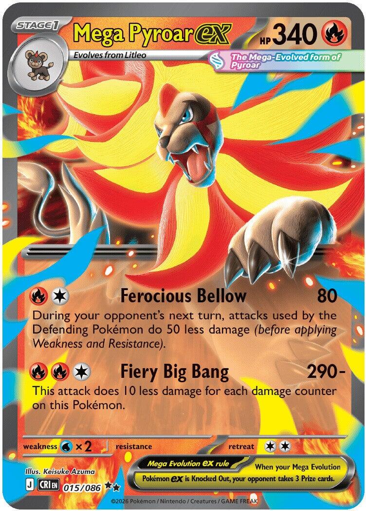 Mega Pyroar ex [Double Rare] #015/086 - Chaos Rising