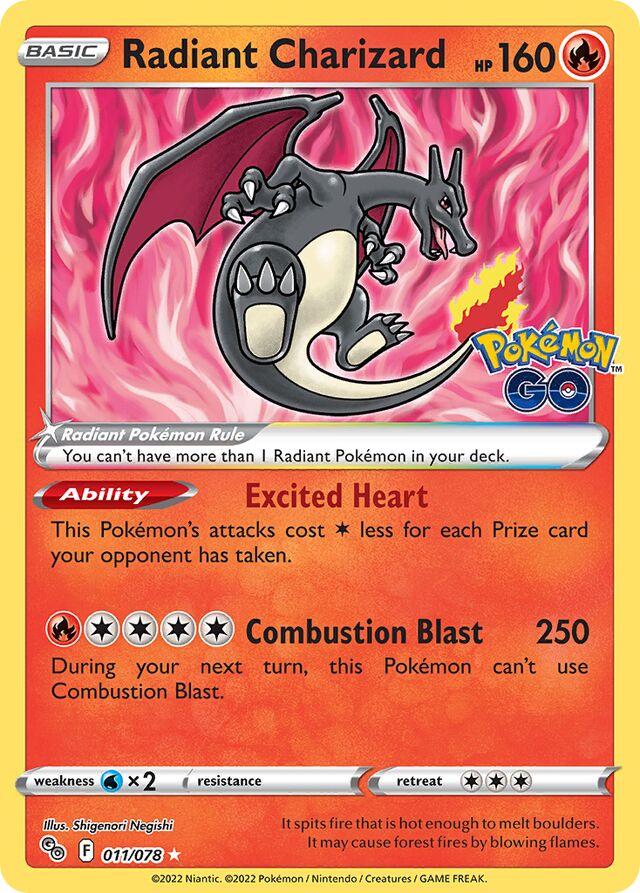 Radiant Charizard [Radiant Rare] #011/078 - Pokemon GO
