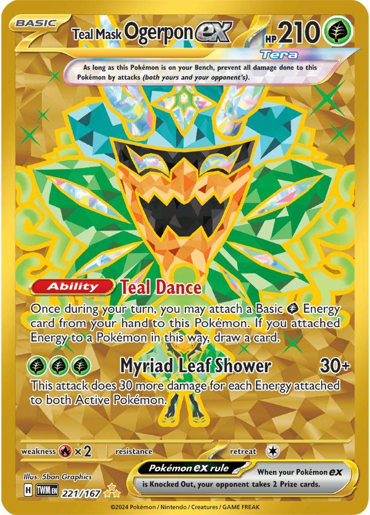 Teal Mask Ogerpon ex [Hyper Rare] #221/167 - Twilight Masquerade
