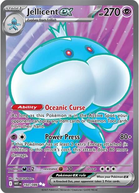 Jellicent ex [Full Art Ultra Rare] #160/086 - White Flare