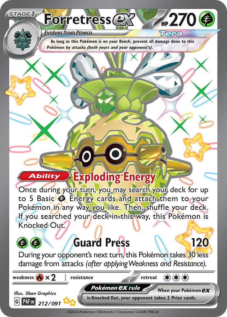 Forretress ex [SHINY HOLO] PAF #212/091 - Paldean Fate