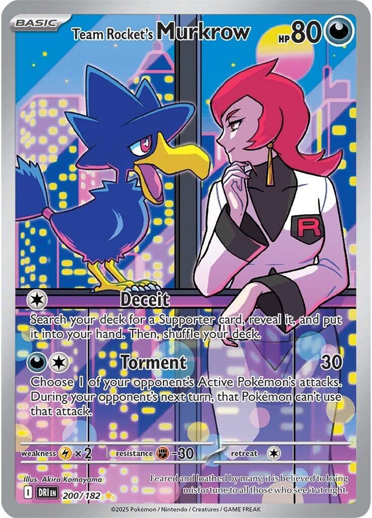 Team Rocket's Murkrow [Illustration Rare] #200/182 - Destined Rivals