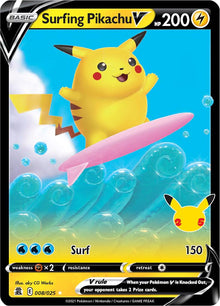 Surfing Pikachu [Ultra Rare] #008/025 - Celebrations