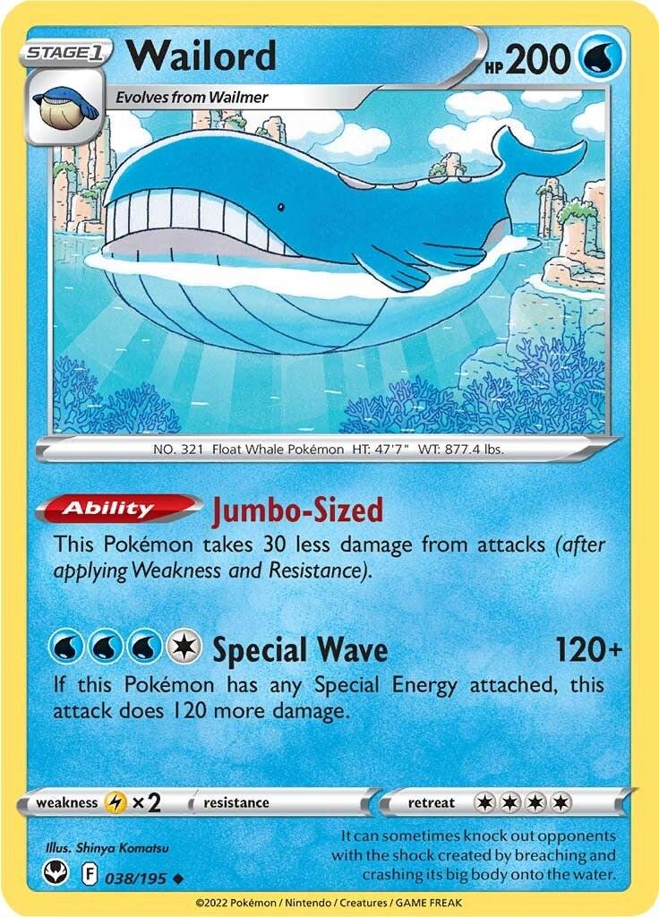 Wailord [Uncommon] #038/195 - Silver Tempest