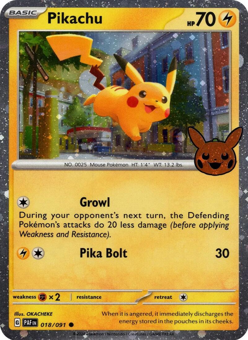 Pikachu [Holo Rare] #018/091 - Trick or Trade