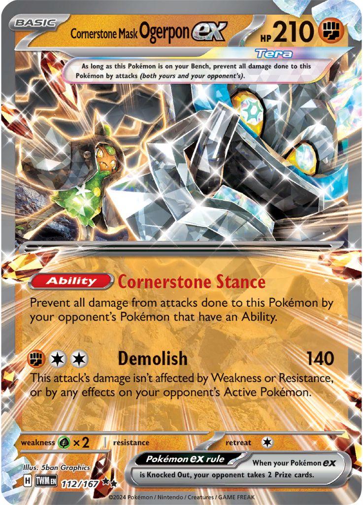 Cornerstone Mask Ogerpon ex [Double Rare] #112/167 - Twilight Masquerade