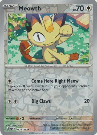 Meowth [Reverse Holo] #052/165 - 151