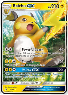 Raichu GX [Ultra Rare] #29/73 - Shining Legends