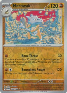 Marowak [Reverse Holo] #105/165 - Pokemon 151