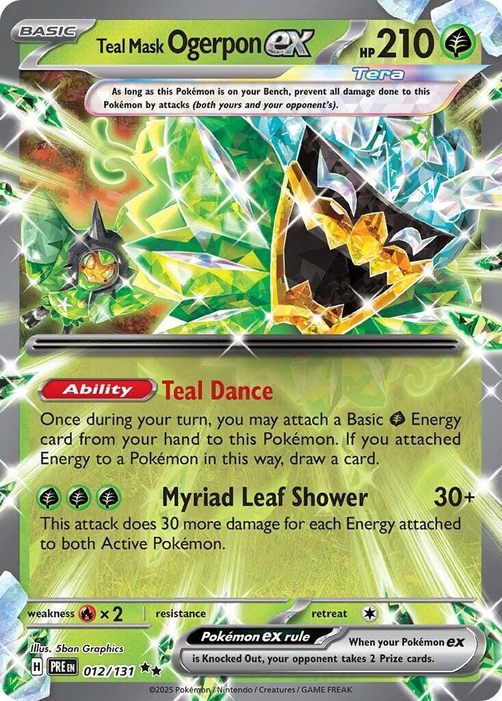 Teal Mask Ogerpon ex [Double Rare] #012/131 - Prismatic Evolutions