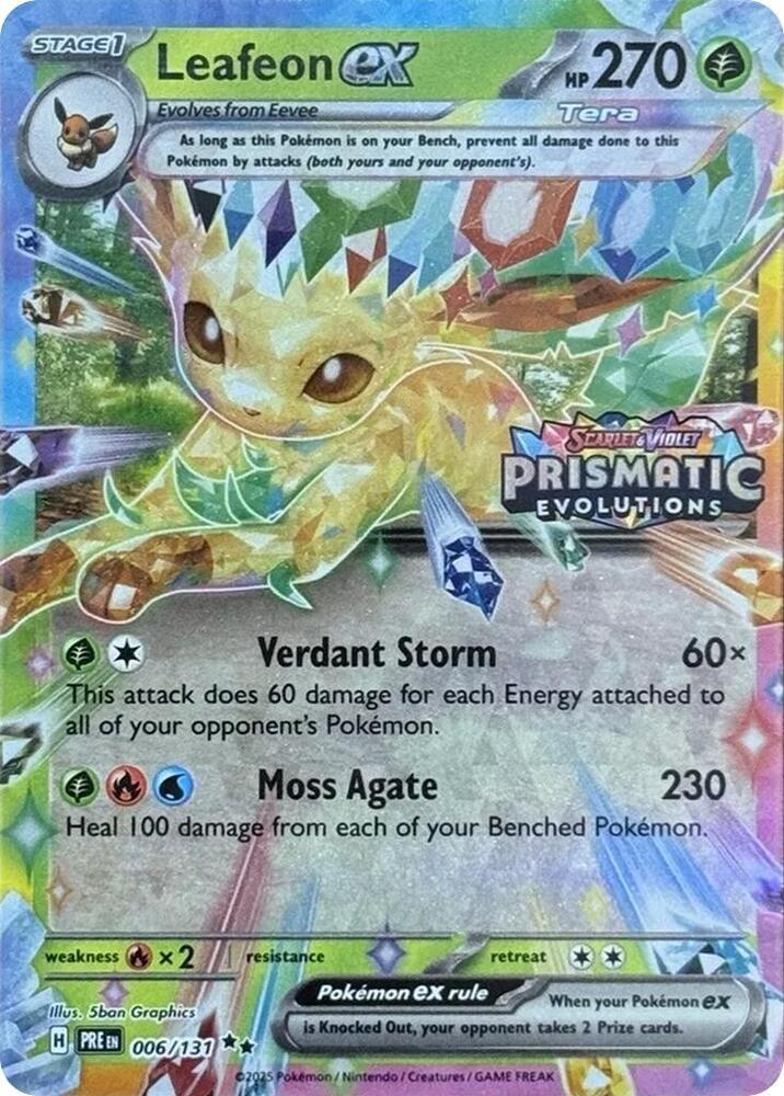 Leafeon ex [Stamped] #006/131 - Prismatic Evolutions
