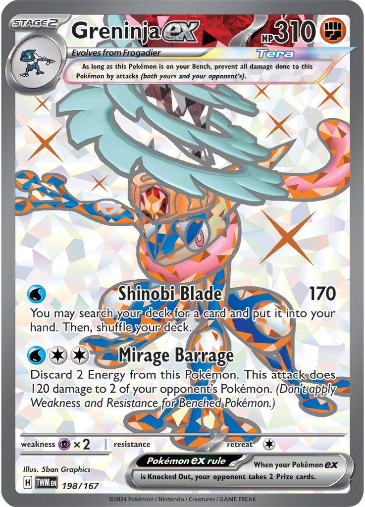 Greninja ex [Full Art Ultra Rare] #198/167 - Twilight Masquerade