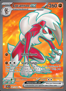 Lycanroc ex [Full Art Ultra Rare] PAL #241/193 - Paldea Evolved
