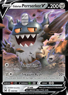 Galarian Perrserker V [Ultra Rare] #129/196 - Lost Origin